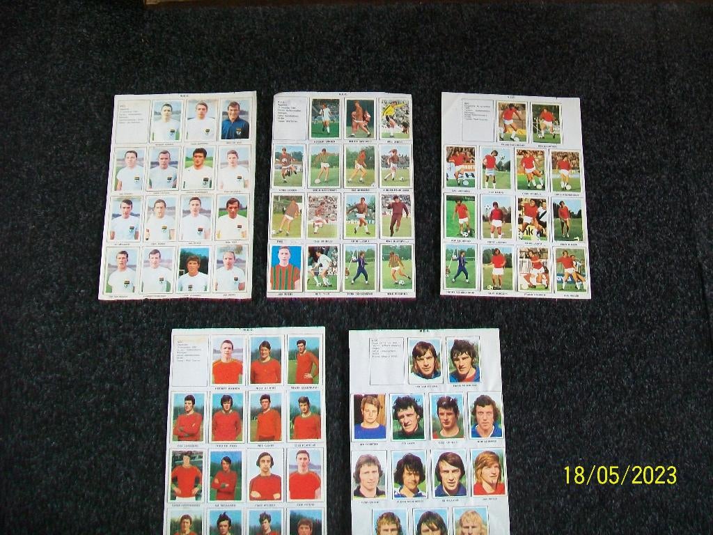 Vanderhout plaatjes NEC 1969/1974 Voetbalsterren, Verzenden, Gebruikt, Overige binnenlandse clubs, Poster, Plaatje of Sticker