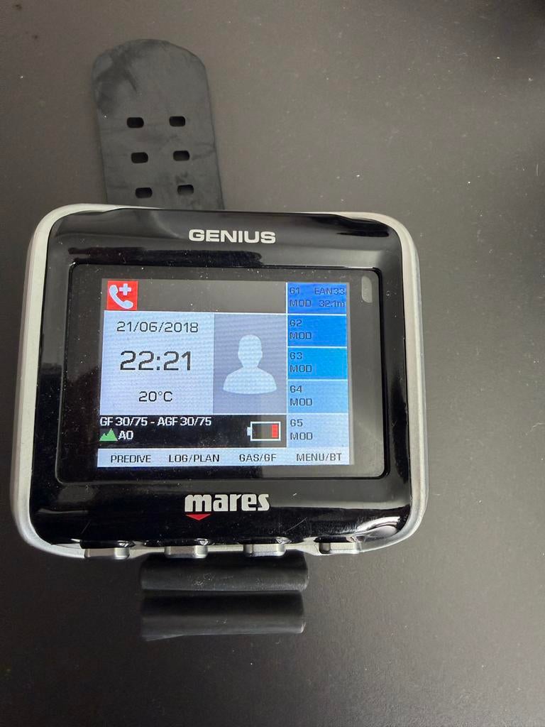 Mares Genius duikcomputer met zender, Watersport en Boten, Duiken, Ophalen, Gebruikt, Duikcomputer