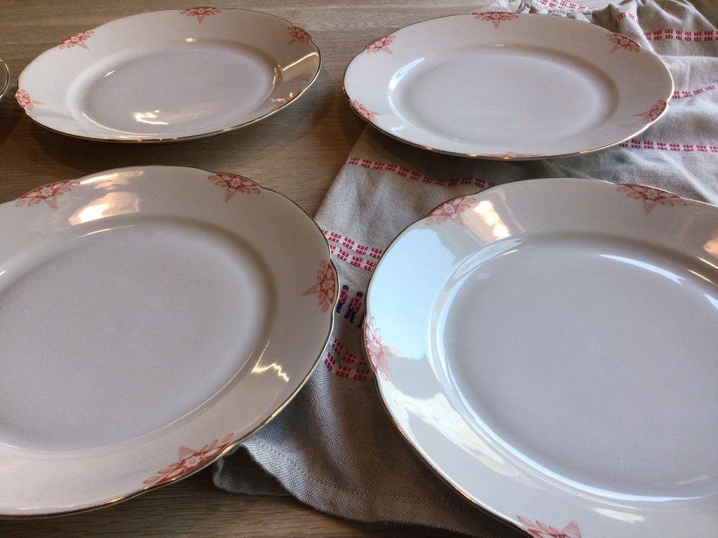 Arts Deco borden, abstract bloemboeket, libelle, bijtjes, Ophalen of Verzenden