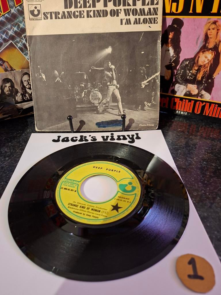 Deep Purple - Strange Kind of Woman / I'm Alone (Single)1971, Ophalen of Verzenden, Gebruikt, Overige formaten, Poprock