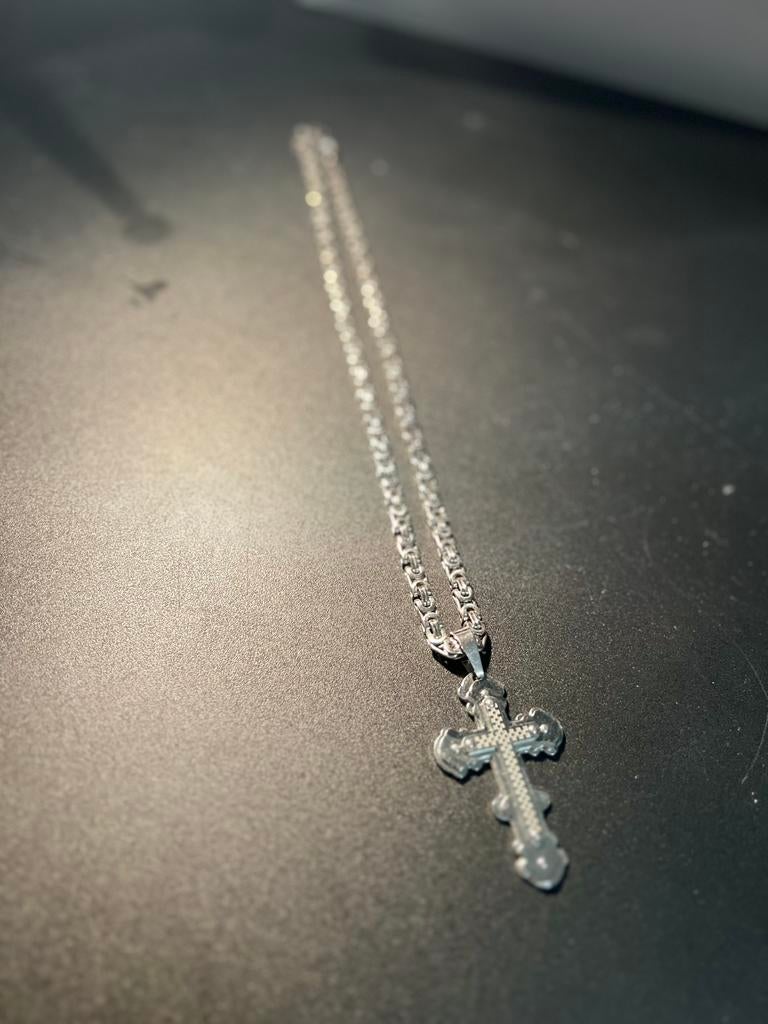 Ketting kruis, Ophalen, Zo goed als nieuw, Zilver, Overige materialen