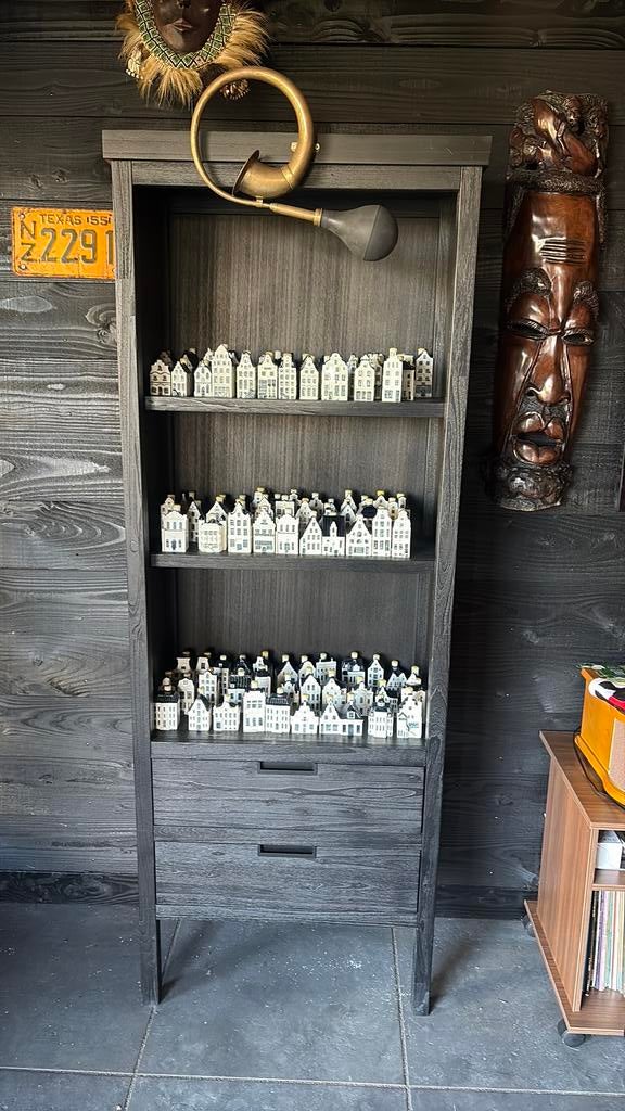 Zwarte boeken kast, Ophalen, 50 tot 100 cm, Zo goed als nieuw, 150 tot 200 cm