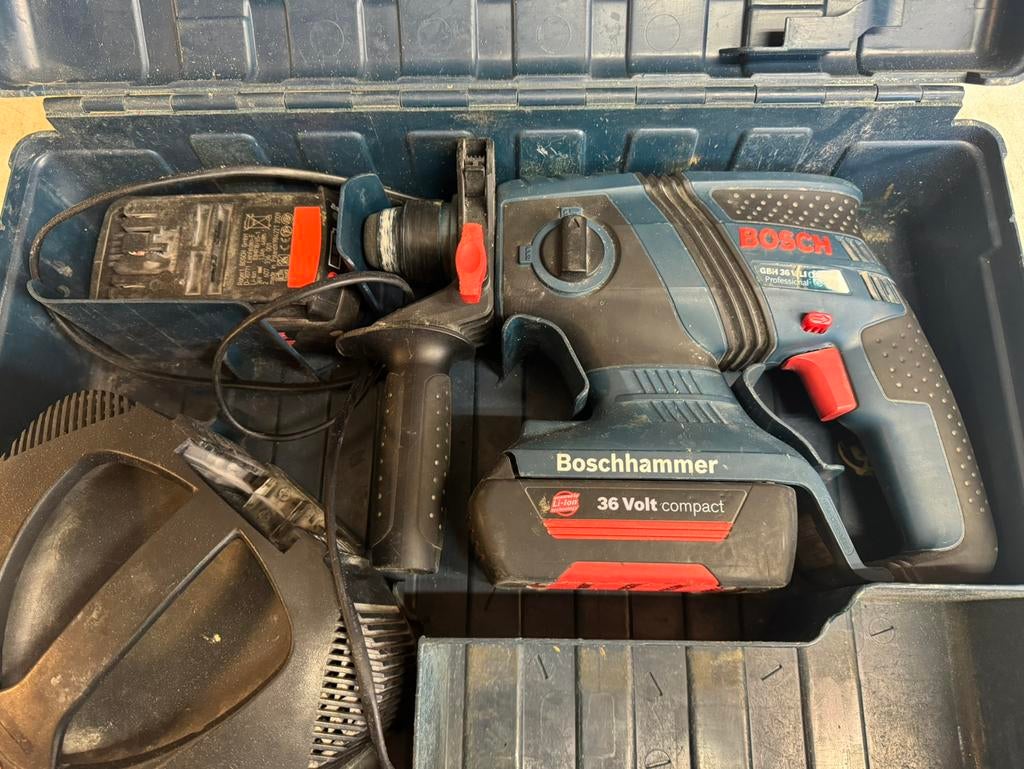 Bosch GBH 36 V-Li compact accuboorhamer klopboormachine, Boor- en/of Breekhamer, ., Ophalen of Verzenden, Zo goed als nieuw