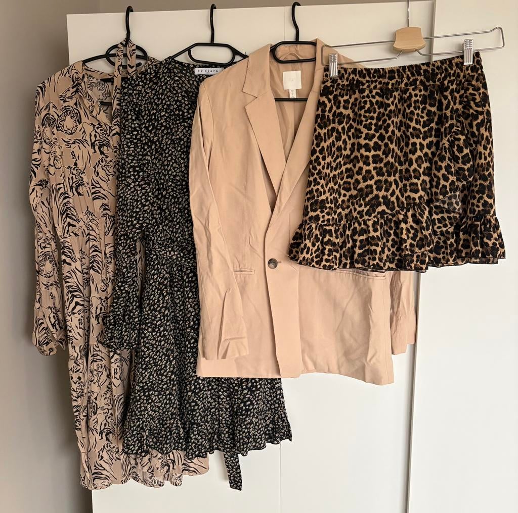 4-dl. pakket H&M blazer, Most Wanted rok en jurkjes XS / S, Ophalen of Verzenden, Zo goed als nieuw, Maat 34 (XS) of kleiner