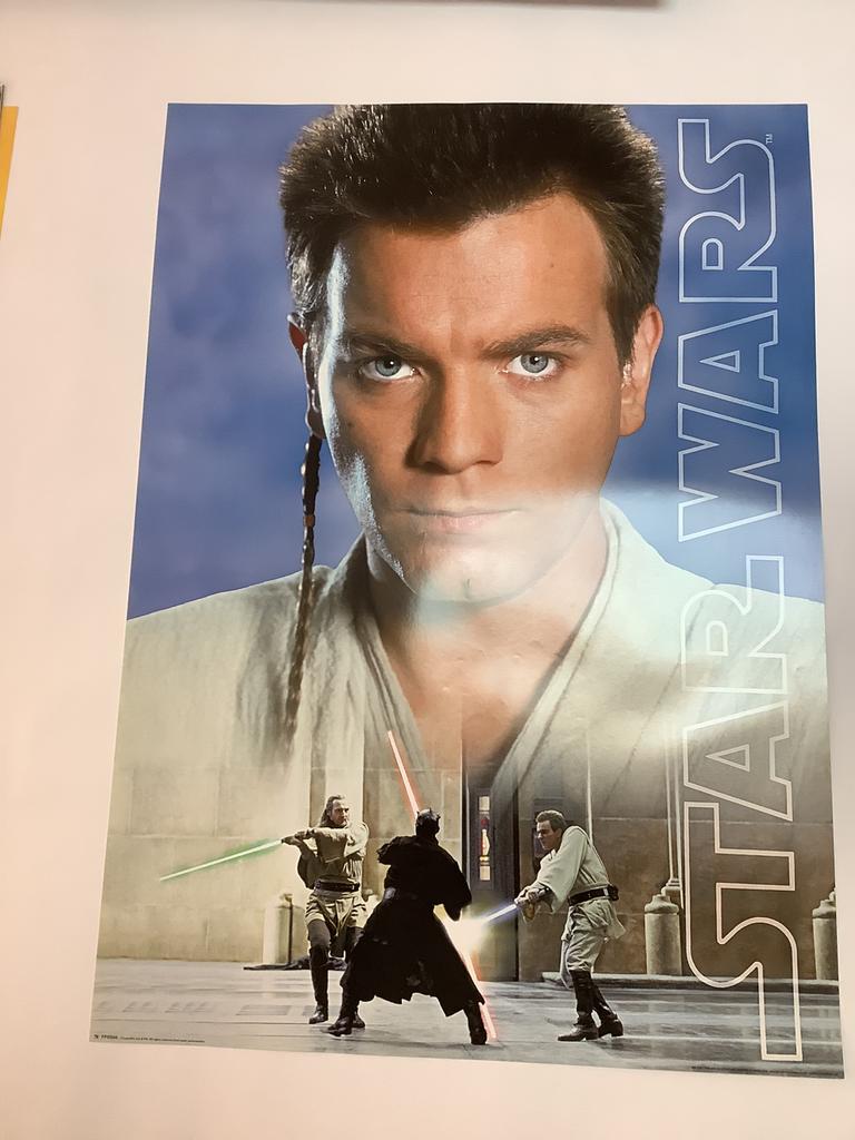 STAR WARS   FILMPOSTER  64-90 cm, Ophalen of Verzenden, Zo goed als nieuw, Actiefiguurtje