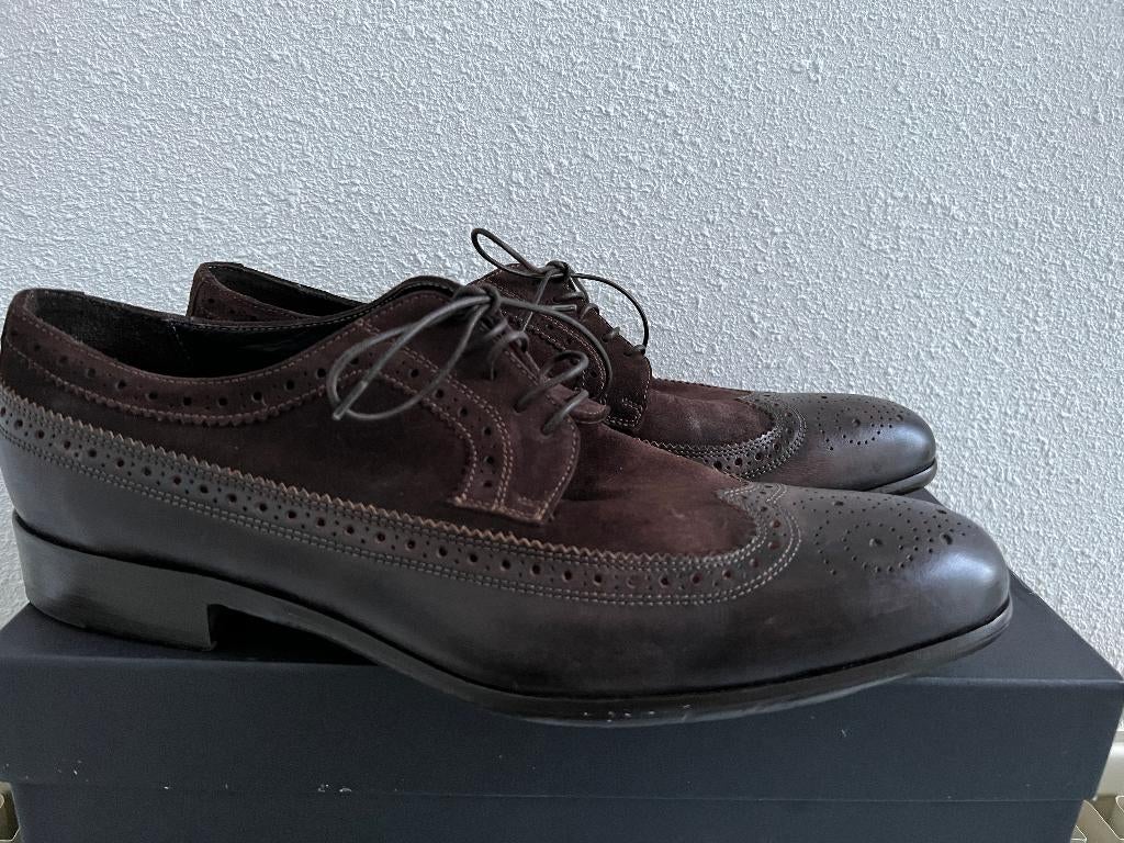 Giorgio 1958 brogues suede/leer brogues schoenen bruin 46 11, Bruin, Verzenden, Giorgio, Zo goed als nieuw