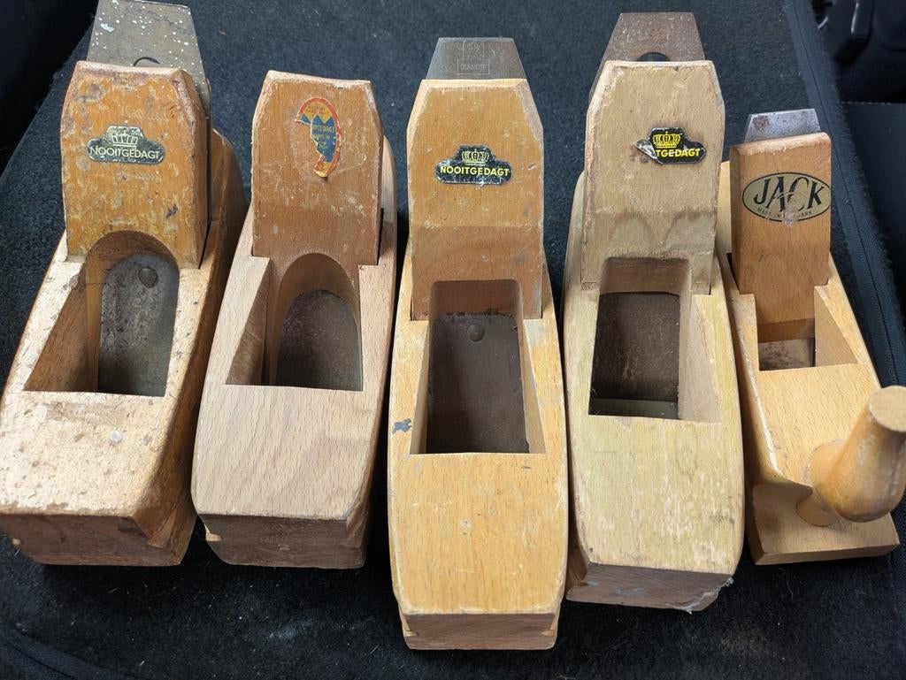 5 houtschaven, Nooitgedacht en 1 Jack schaaf, Ophalen of Verzenden, Gebruikt