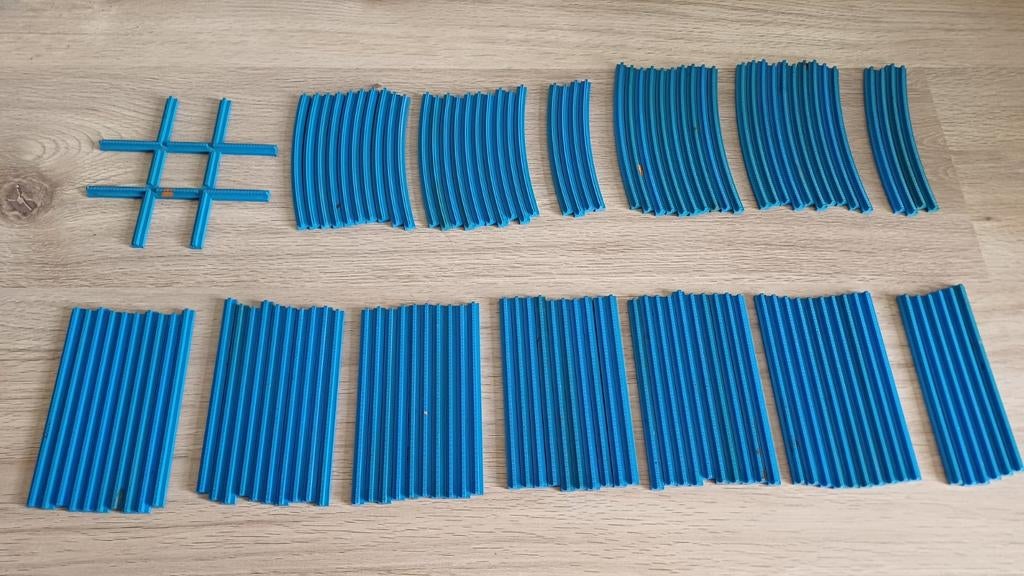 Lego Onderdelen - Blauwe Treinrails, Ophalen of Verzenden, Gebruikt, Losse stenen, Lego