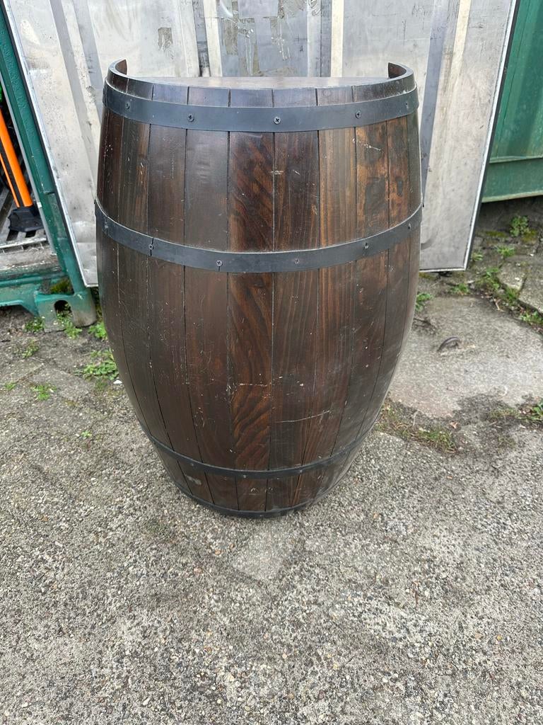 Wijnrek halve ton, Ophalen, Gebruikt, 15 tot 25 flessen, 75 cm of meer