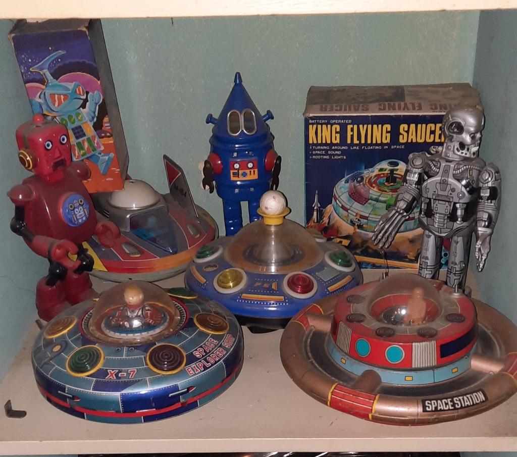 grote verzameling tin toy robots, alles in 1 koop !!!, Ophalen