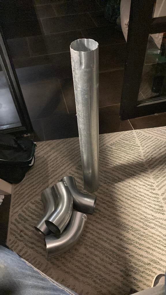 Verzinkte regenbuis en bochten merk Niagara 80mm, Bochten, Ophalen of Verzenden, Zo goed als nieuw, Zink