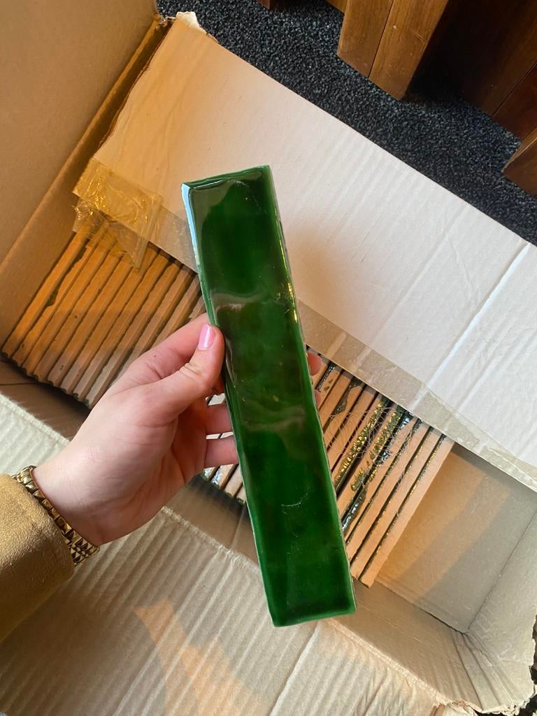 Oud Hollandse wandtegels groen mix 5x25 – 31 stuks, Doe-het-zelf en Verbouw, Tegels, Nieuw, Minder dan 5 m², Wandtegels, Keramiek