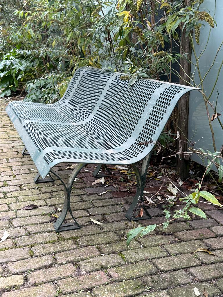 Metalen Tuinbank Klassiek tijdloos Engelse tuin romantisch, Ophalen, Gebruikt, Metaal