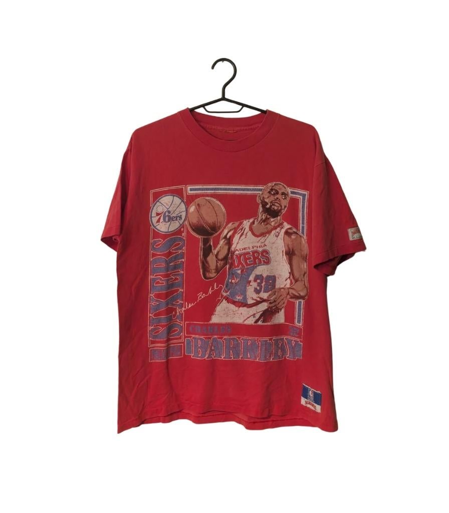 Philadelphia 76ers Charles Barkley Nutmeg Basketball T-Shirt, Maat 52/54 (L), Nutmeg, Nutmeg, Gedragen