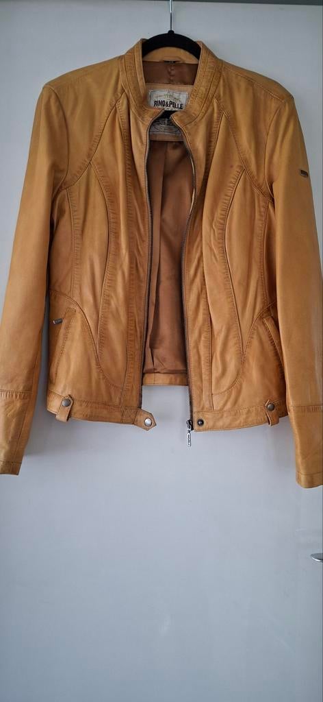 Leren jasje, merk Rino &Pelle,  maïsgeel, nieuw., Maat 38/40 (M), Rino &Pelle, Geel, Nieuw