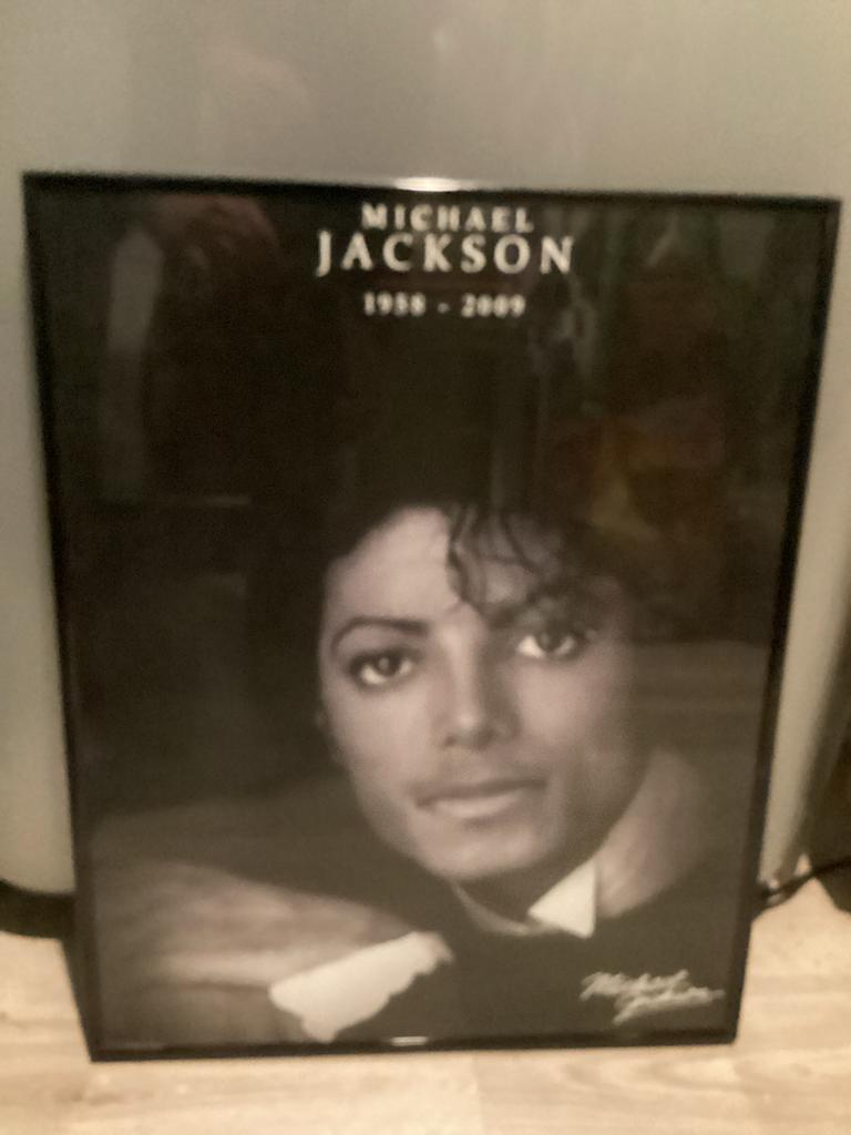 Ingelijste poster Michael Jackson, Minder dan 50 cm, Gebruikt, 50 tot 75 cm, Ophalen of Verzenden