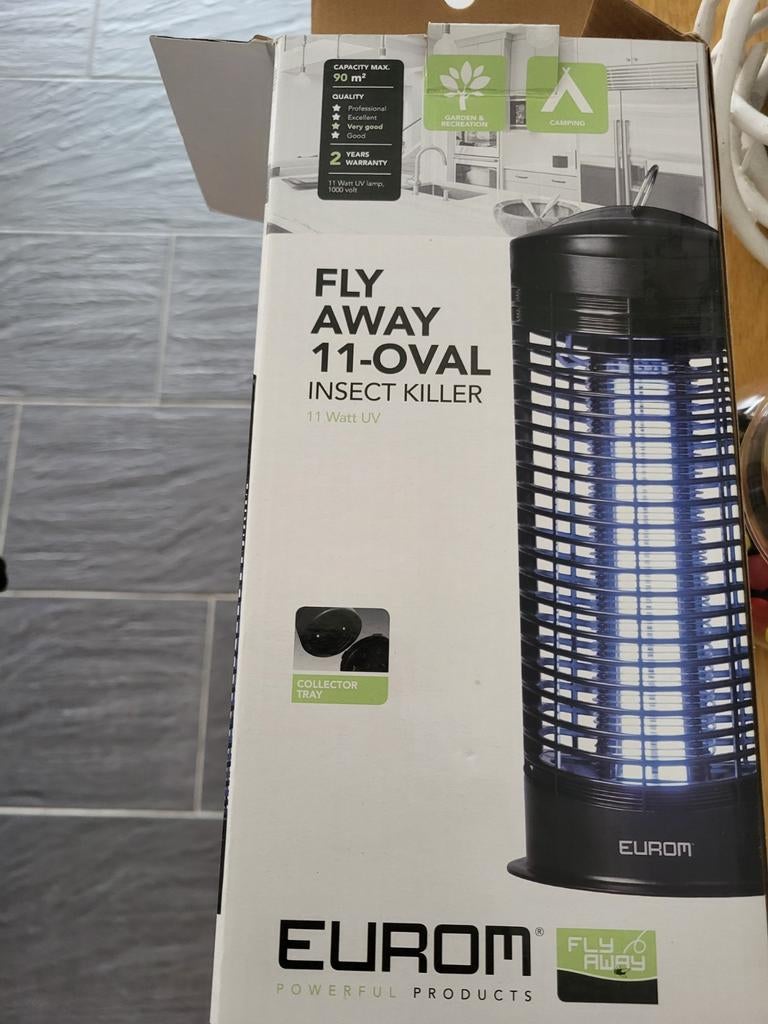 Eurom Fly Away 11-Oval Insect Killer - Nieuw in doos, Ophalen of Verzenden, Nieuw, Ongediertebestrijding