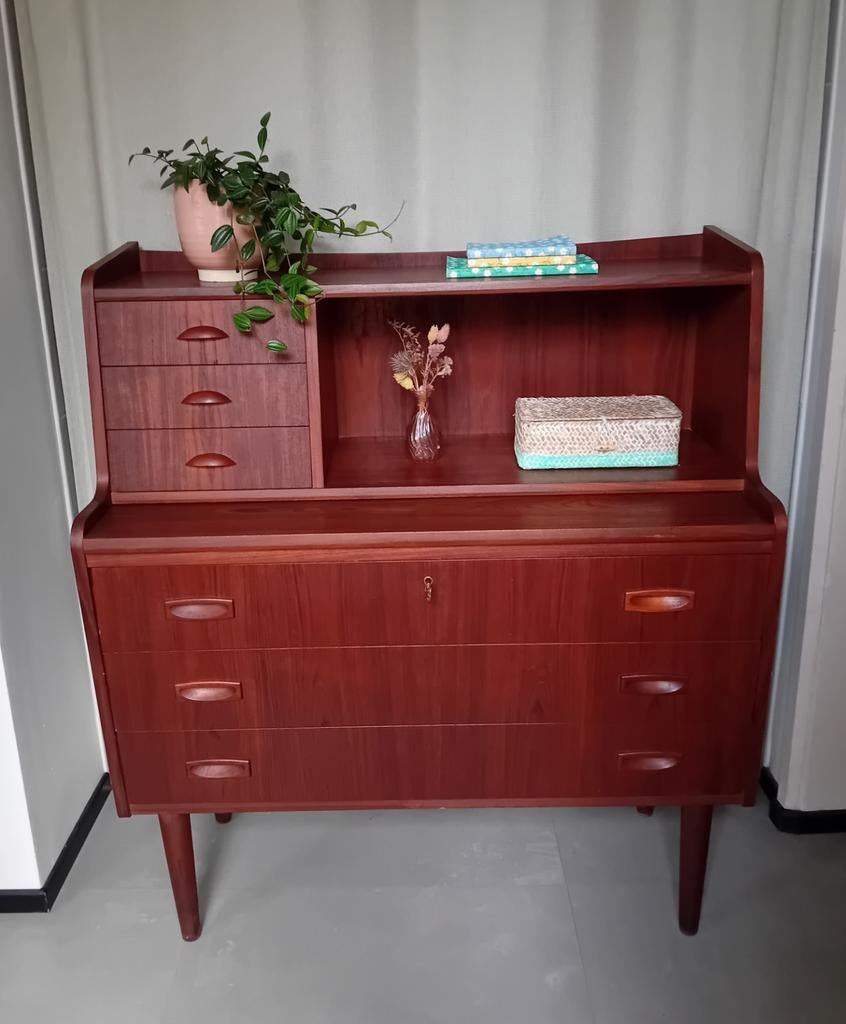 Vintage jaren 60 retro Deense midcentury ladekast dressoir, Ophalen of Verzenden