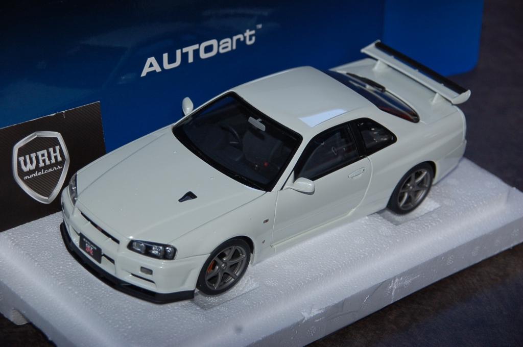 1:18 NISSAN SKYLINE GTR R34 white 77406 Autoart in doos WRH, Verzenden, Zo goed als nieuw, Auto, Autoart