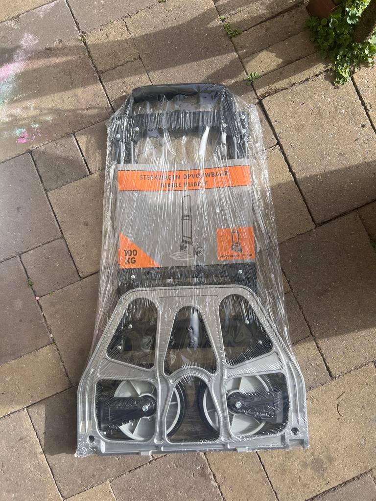 Nieuwe opvouwbare steekwagen - 100 kg draagvermogen, Doe-het-zelf en Verbouw, Transportwagens, Ophalen, Nieuw, Steekwagen