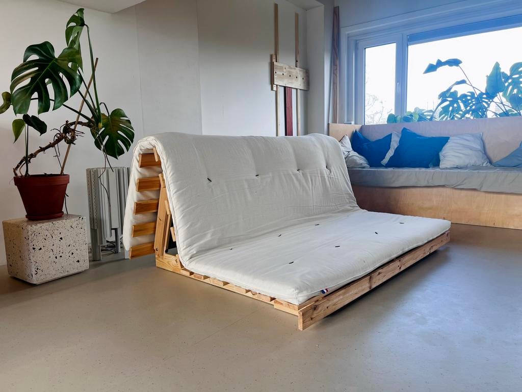 Futon bank La Redoute Interieurs - 160x200 - Zo goed als nie, Ophalen, Tweepersoons, Zo goed als nieuw, 200 cm