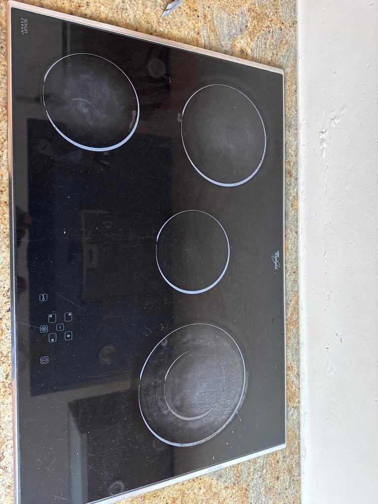 Whirlpool Keramische Kookplaat - 4 Kookzones, Witgoed en Apparatuur, Kookplaten, Ophalen, Gebruikt, Keramisch, 4 kookzones
