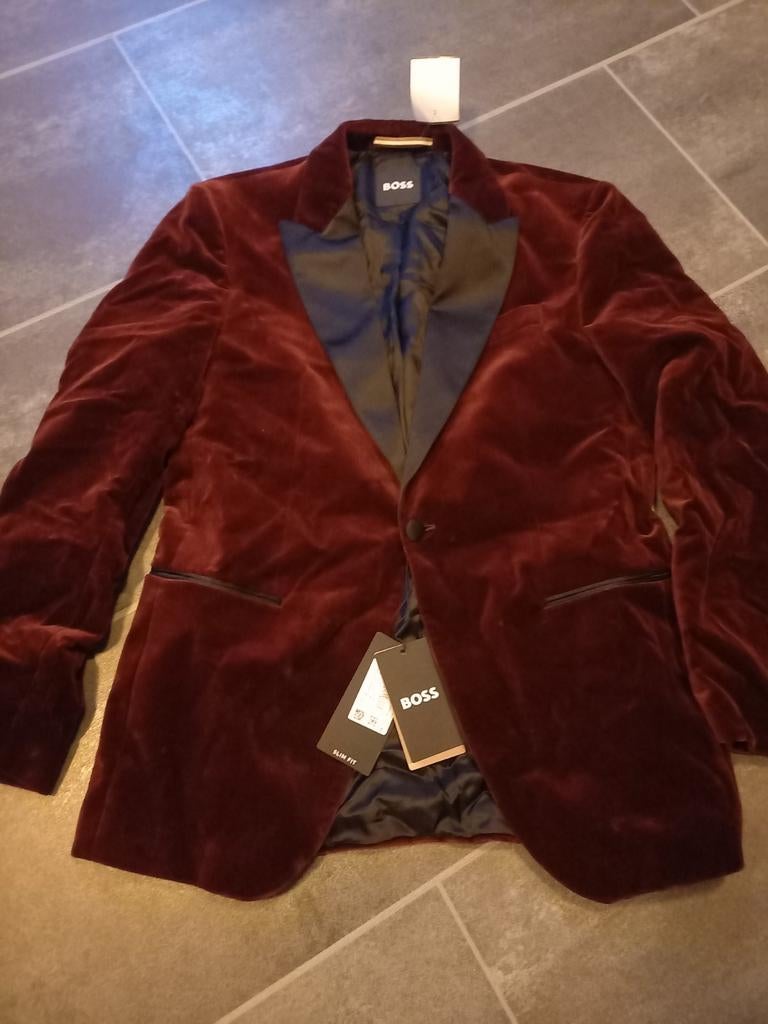 Nieuwe BOSS Slim Fit fluwelen colbert - Maat 48, BOSS, Maat 48/50 (M), Nieuw, Ophalen of Verzenden