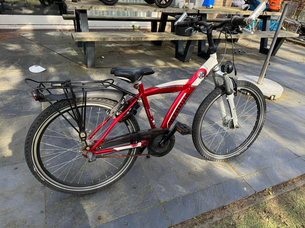 Batavus Snake kinderfiets rood-wit 22 inch - nette fiets, Ophalen, Gebruikt, 20 inch of meer