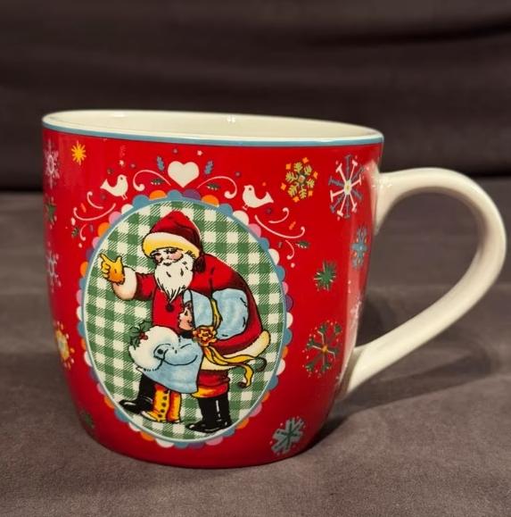 Mok met kerstman van AH, Ophalen of Verzenden, Zo goed als nieuw, Overige stijlen, Kop(pen) en/of Schotel(s)