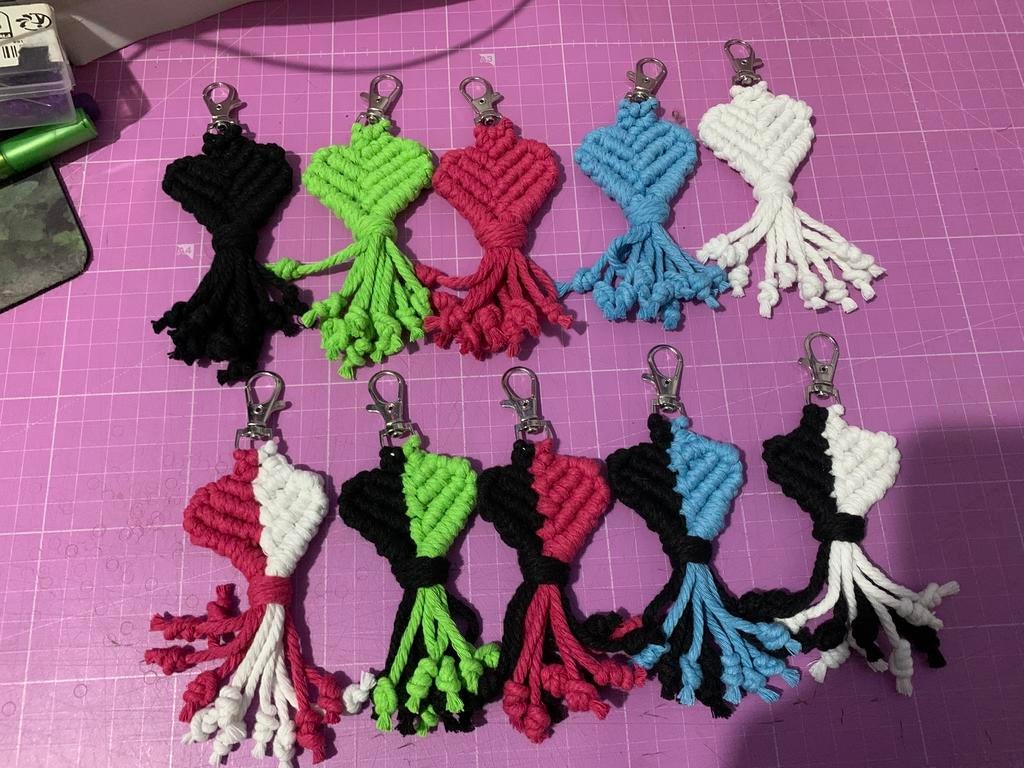 Sleutelhanger macrame hart, Verzamelen, Sleutelhangers, Ophalen of Verzenden, Nieuw