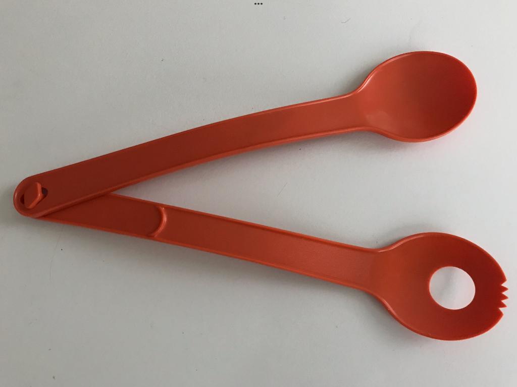 Tupperware sla bestek slabestek oranje retro vintage, Huis en Inrichting, Keuken | Tupperware, Ophalen of Verzenden, Zo goed als nieuw