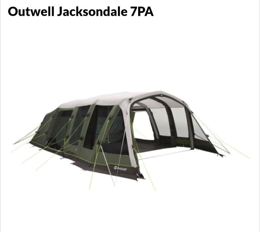 Outwell Jackondale 7PA Opblaasbare Tent 7 Personen, Caravans en Kamperen, Tenten, Ophalen, Zo goed als nieuw
