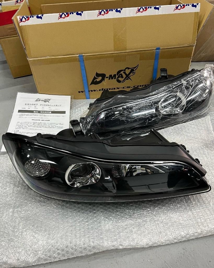 D-Max Dmax koplampen set zwart - Nissan 200sx Silvia S15