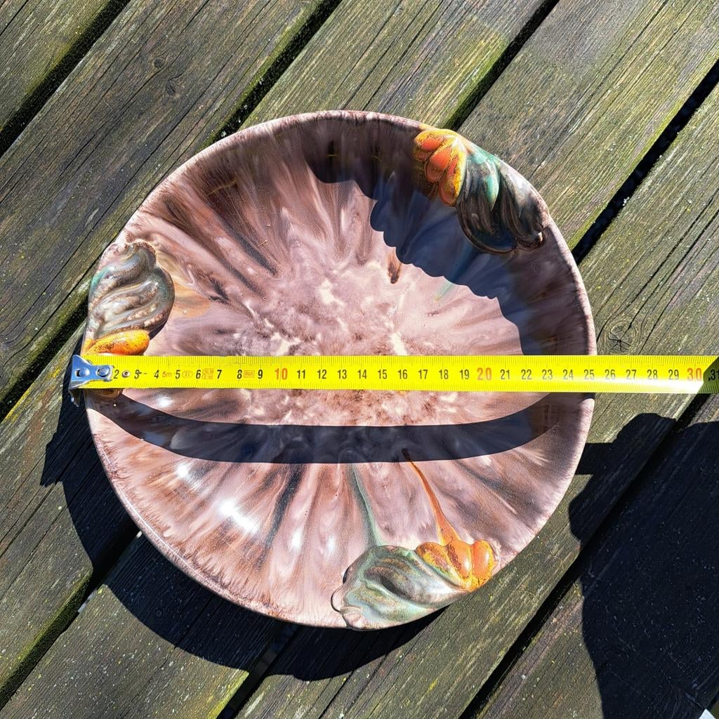 West Germany,  Keramieken schaal met decoratie, Antiek en Kunst, Ophalen