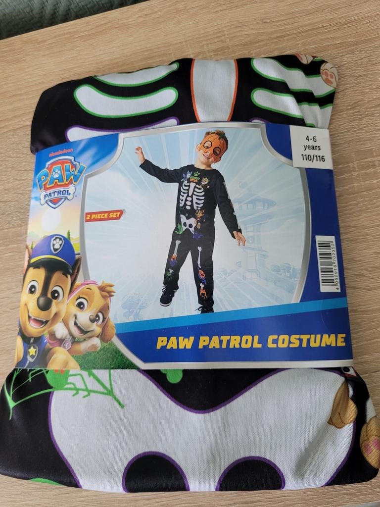 Nieuw Paw Patrol skelet kostuum maat 110-116, Ophalen of Verzenden, Nieuw, 110 t/m 116, Jongen of Meisje