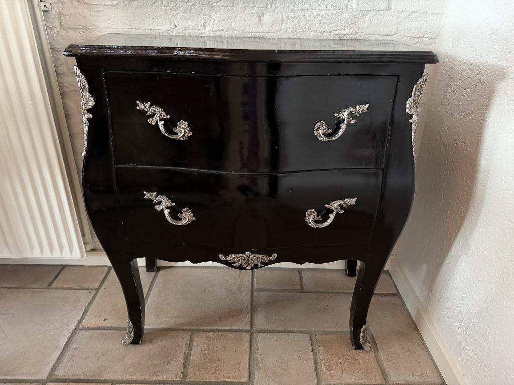 Oud buikkastje hoogglans zwart, Ophalen, Gebruikt, 1 of 2 laden, 50 tot 100 cm