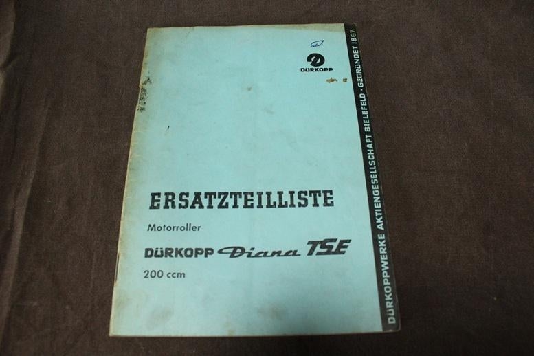 Dürkopp Diana TSE 200cc Motor Roller scooter ersatzteilliste, Ophalen of Verzenden, Overige merken