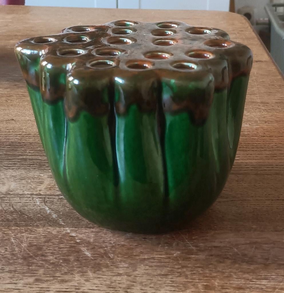 Okkie collectie vaas Villa Pottery, Ophalen of Verzenden, Overige kleuren, Glas, Minder dan 50 cm