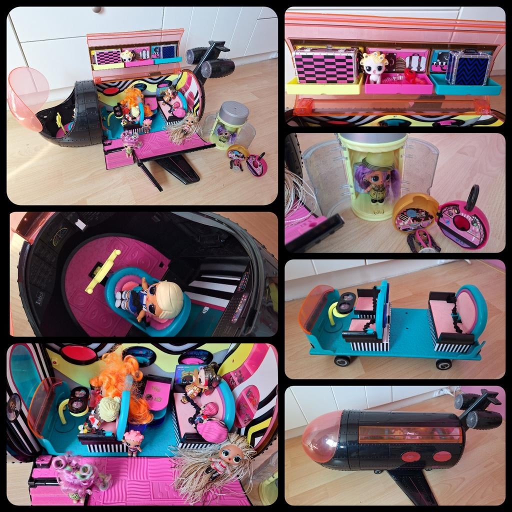 Lol set vliegtuig en camper, Ophalen