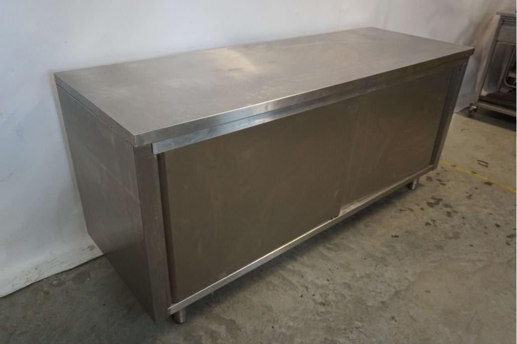 RVS werkkast werktafel 200x70, Niet ingevuld, Gebruikt, RVS Meubilair, Niet ingevuld