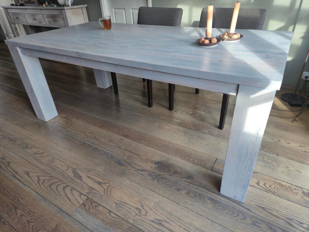 Houten eettafel, Huis en Inrichting, Tafels | Eettafels, Ophalen, Gebruikt, 100 tot 150 cm, 50 tot 100 cm