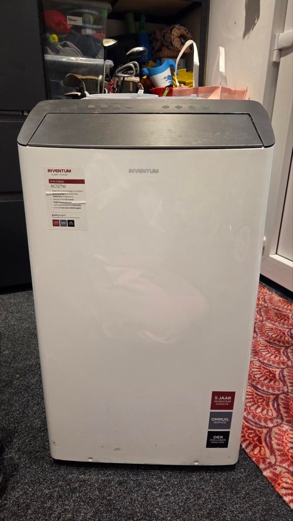 Inventum AC127W mobiele airco, Ophalen, Gebruikt, Minder dan 60 m³, Ventileren