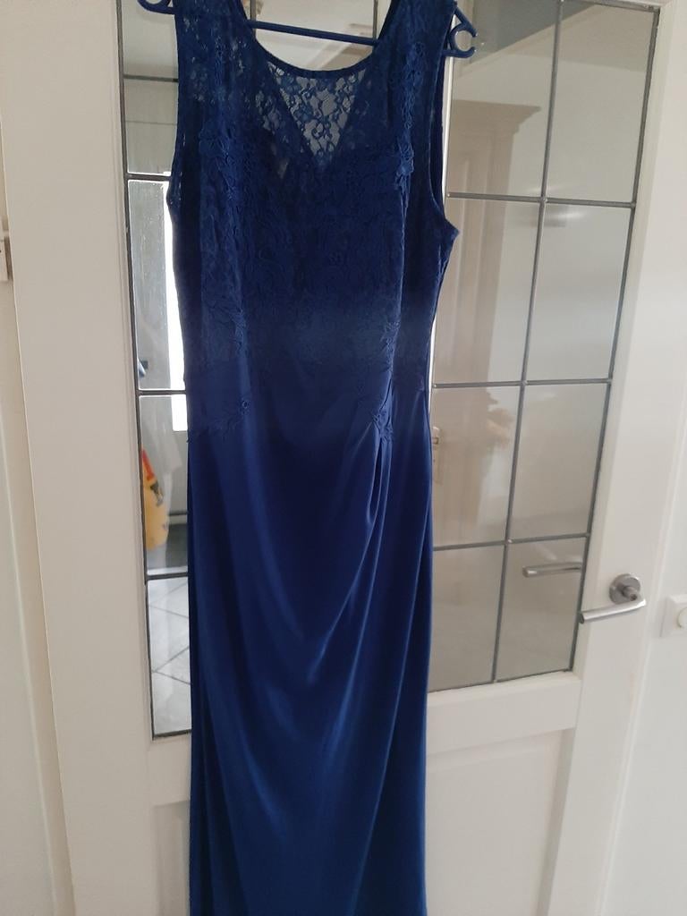 Gala jurk, Galajurk, Blauw, Maat 42/44 (L), Ophalen of Verzenden