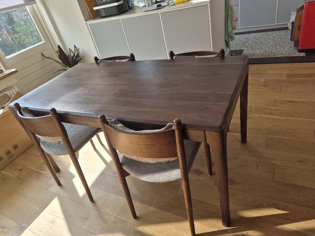 Kare design eettafel Brooklyn 160x80, Ophalen, 50 tot 100 cm, Zo goed als nieuw, 150 tot 200 cm