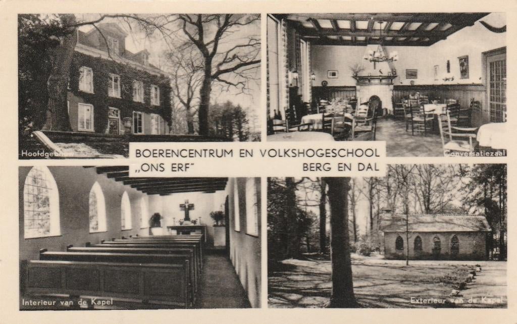 BERG EN DAL Boerencentrum en Volkshogeschool Ons Erf, Verzenden, 1940 tot 1960, Gelopen, Gelderland