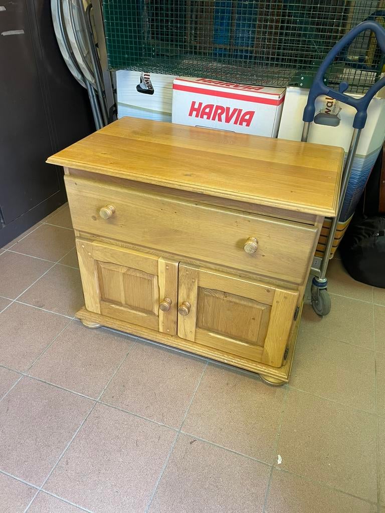 Blank eiken tv kast, Huis en Inrichting, Ophalen of Verzenden, Zo goed als nieuw