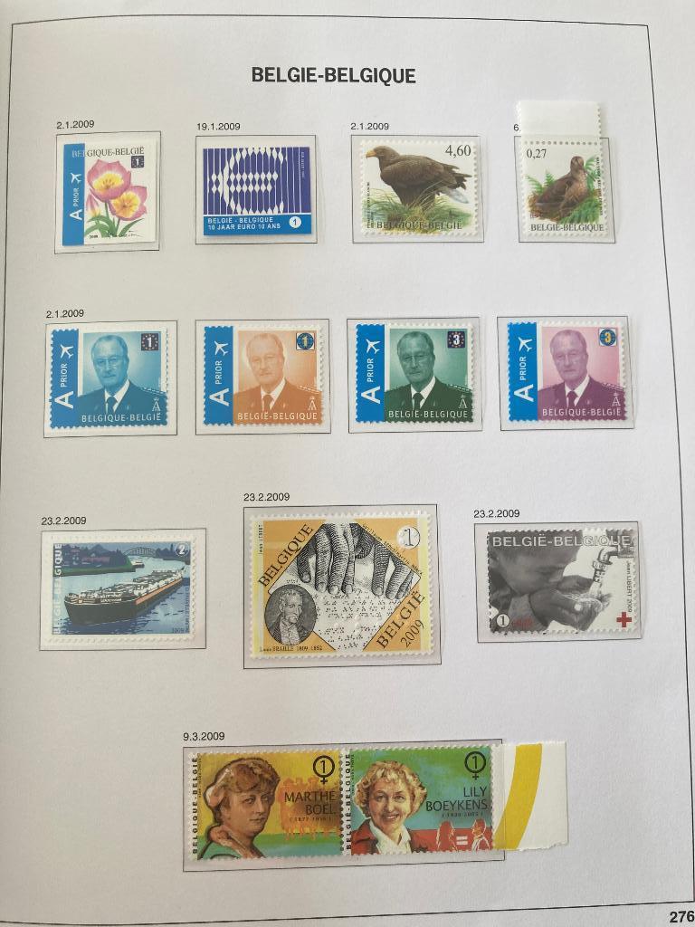 BelgIe jaargang 2009, Orginele gom, Ophalen of Verzenden, Zonder stempel, Postfris
