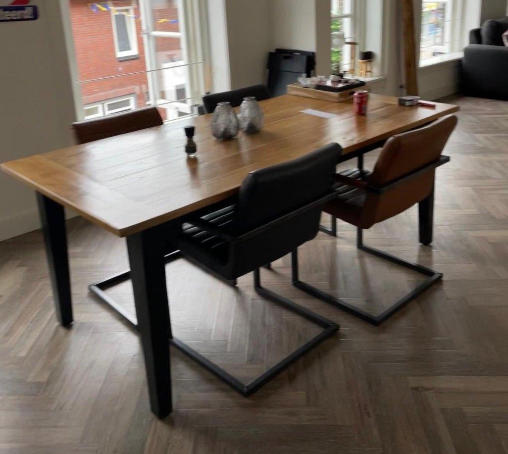 Eettafel, Ophalen, Teakhout, 200 cm of meer, 50 tot 100 cm