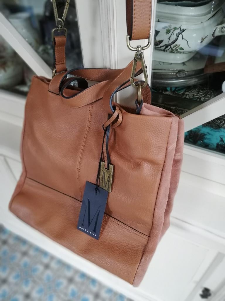 Nieuwe cognac bruine leren shopper Mart Visser, Sieraden, Tassen en Uiterlijk, Tassen | Damestassen, Ophalen of Verzenden, Nieuw