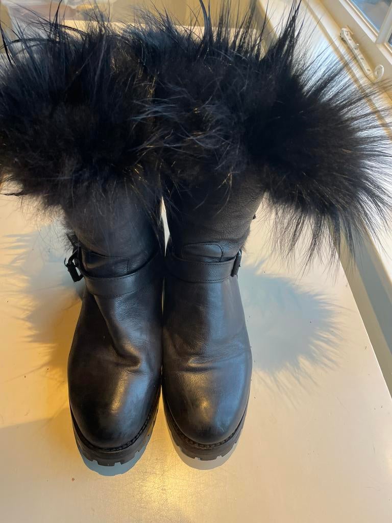 Laarzen sartore met bont, Kleding | Dames, Ophalen of Verzenden, Zo goed als nieuw, Maat 38/40 (M), Broek